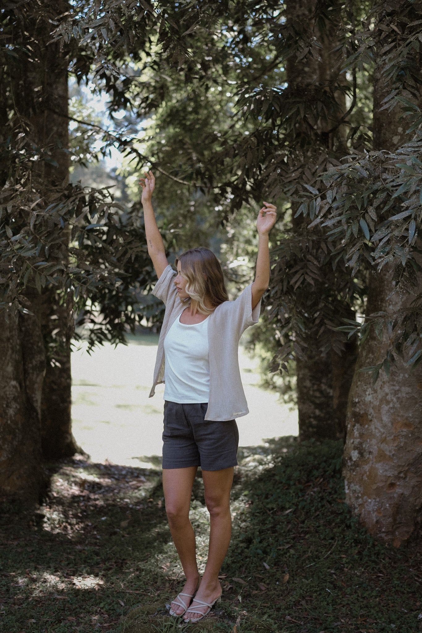 Textured Linen Cardigan