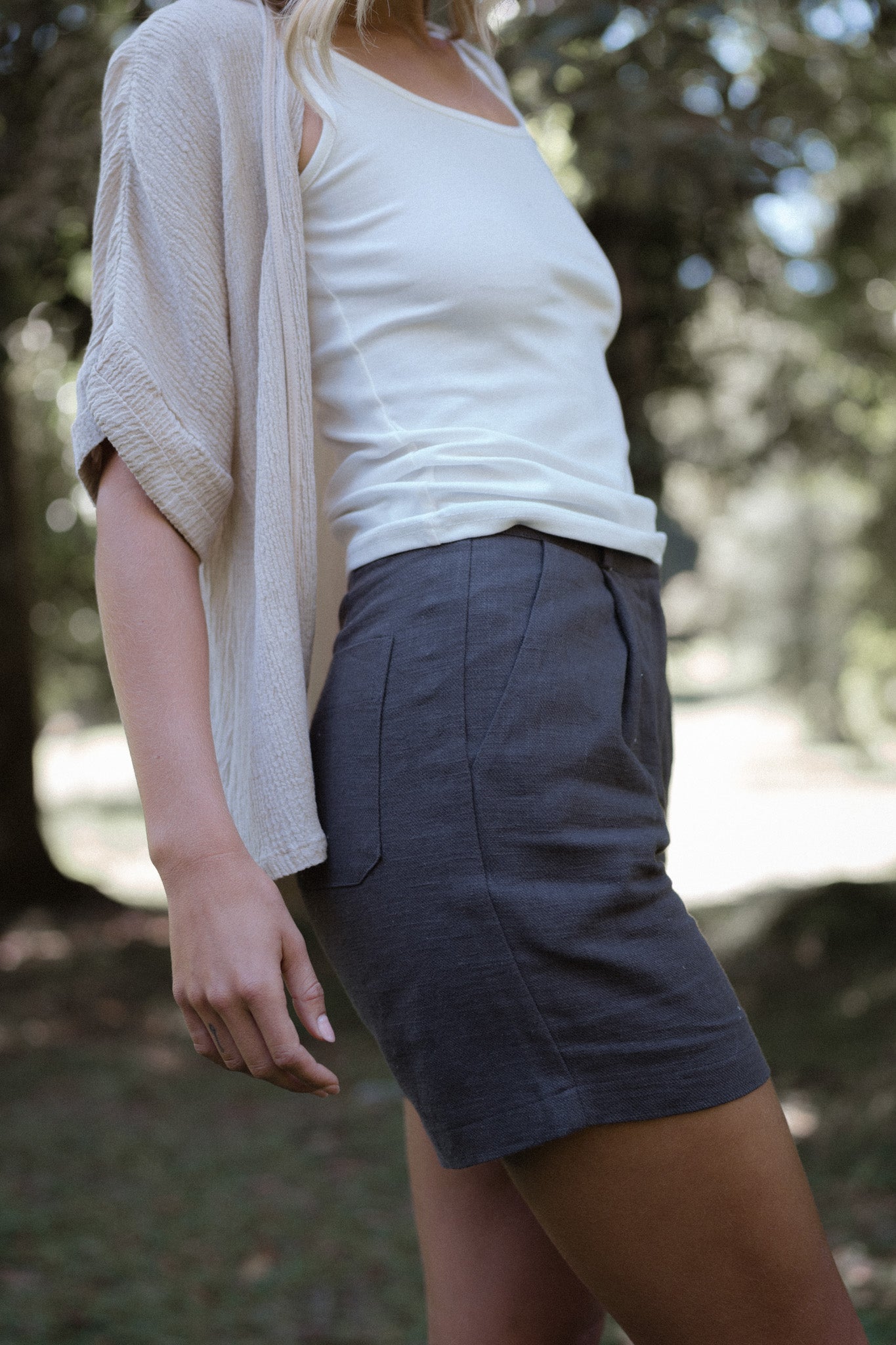 Textured Linen Cardigan