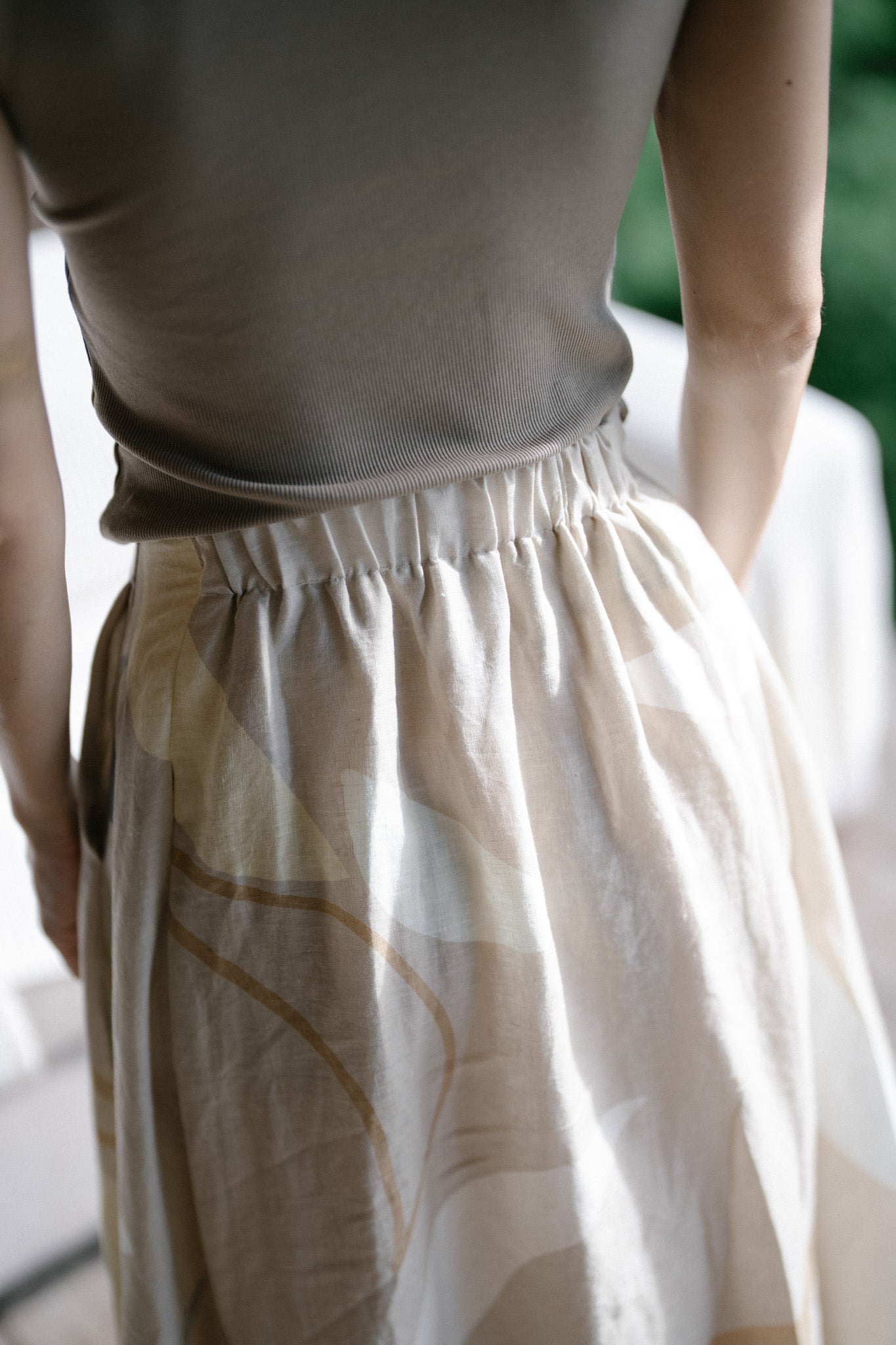 Flare Linen Skirt