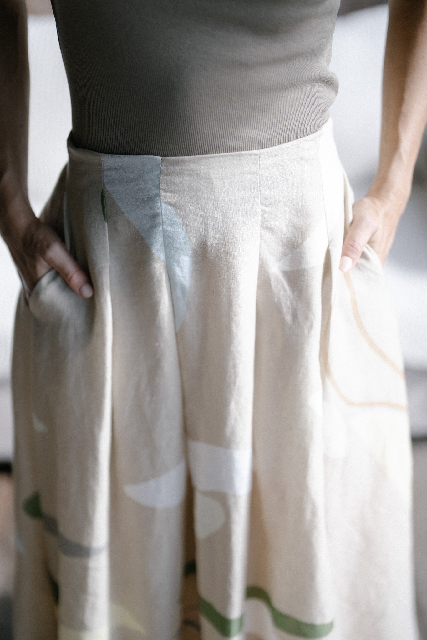 Flare Linen Skirt