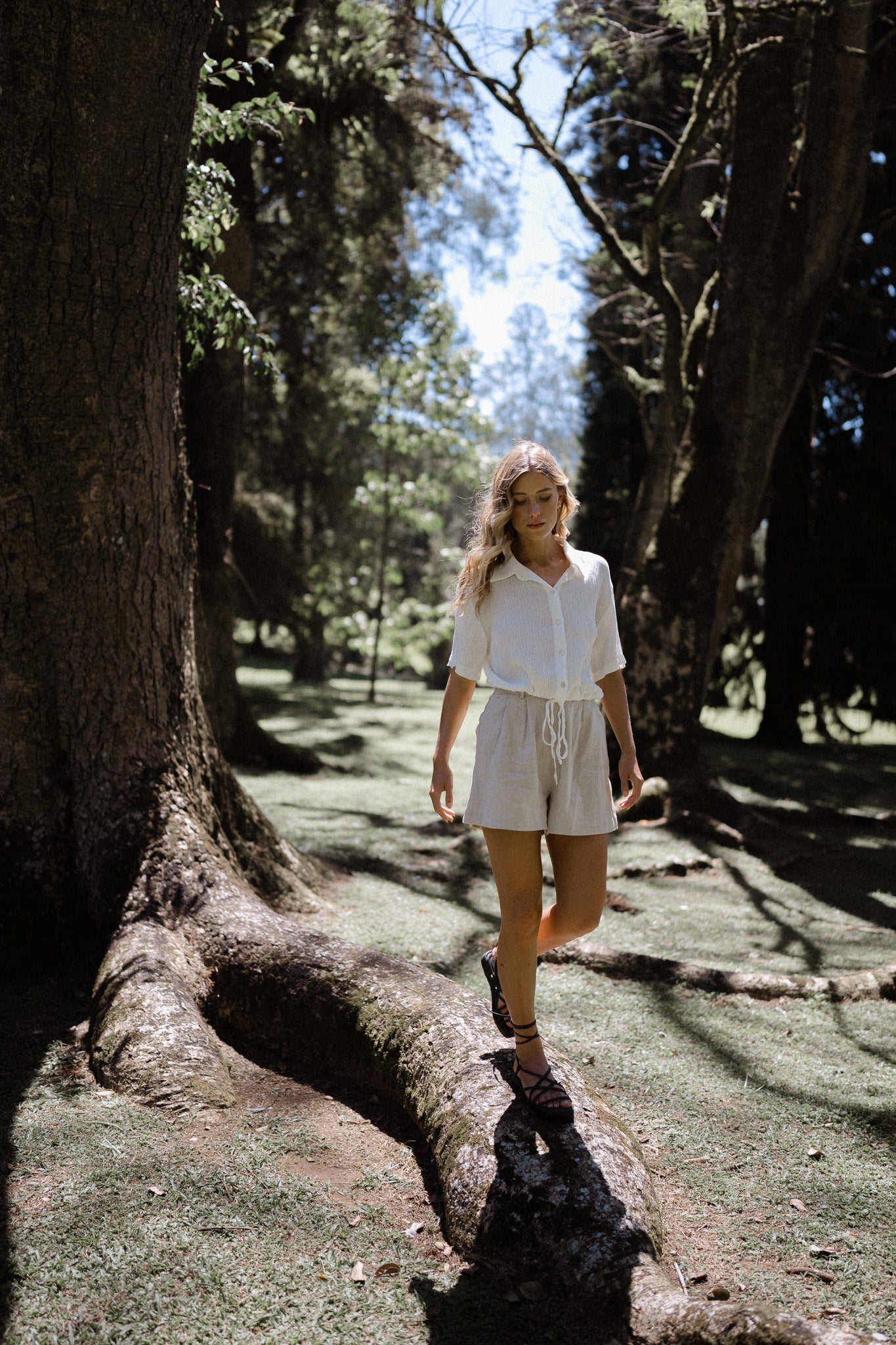 Pleated Wide Shorts