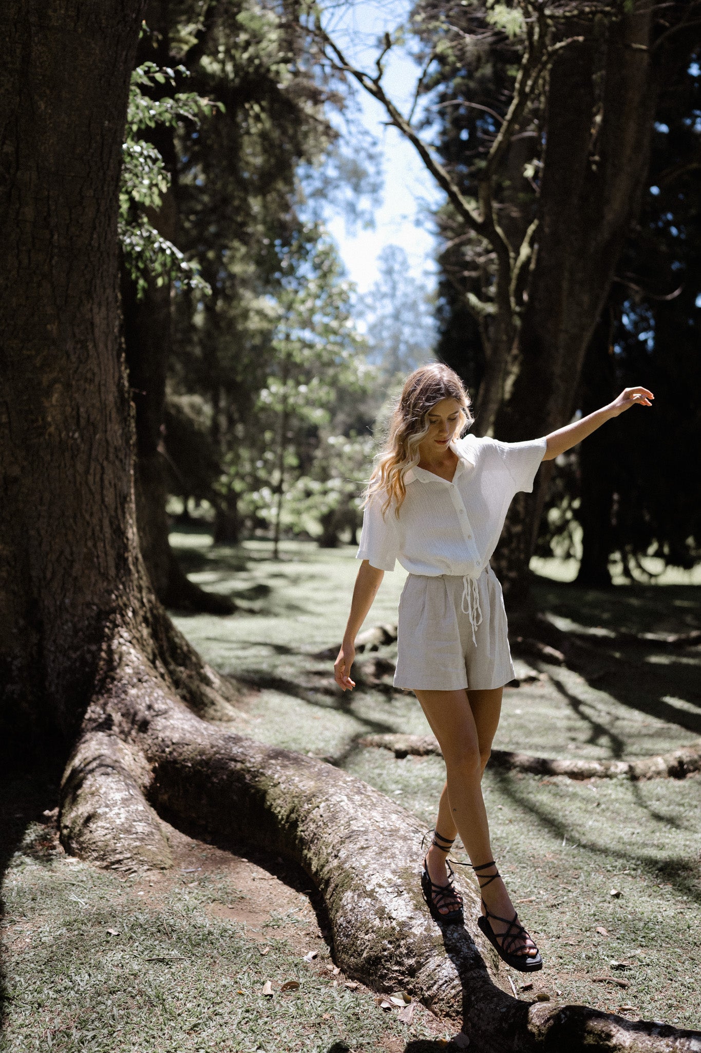 Pleated Wide Shorts