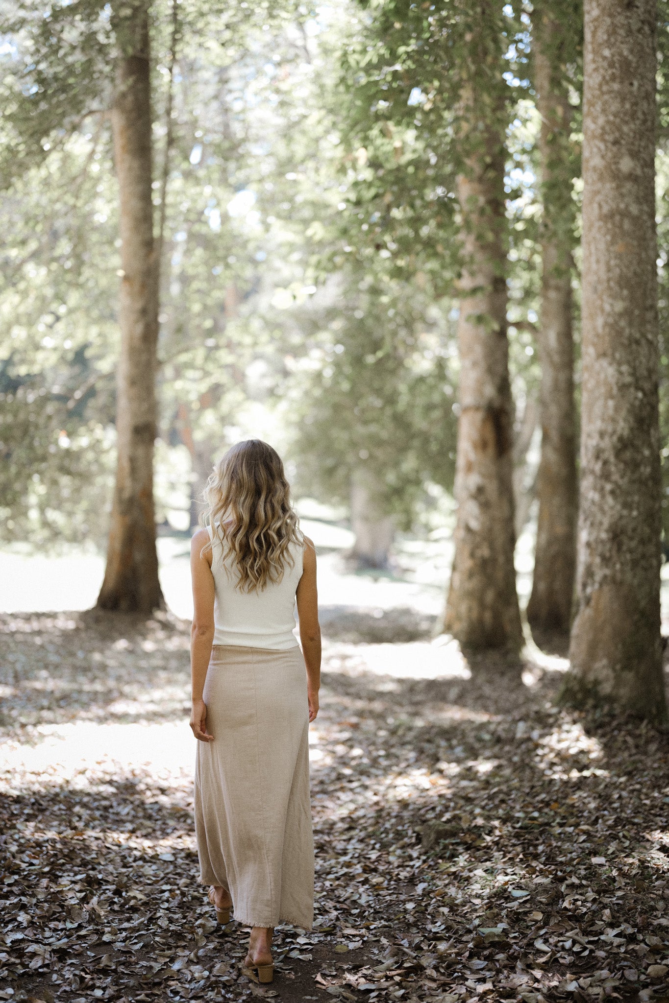 Fringe Ramie Maxi Skirt