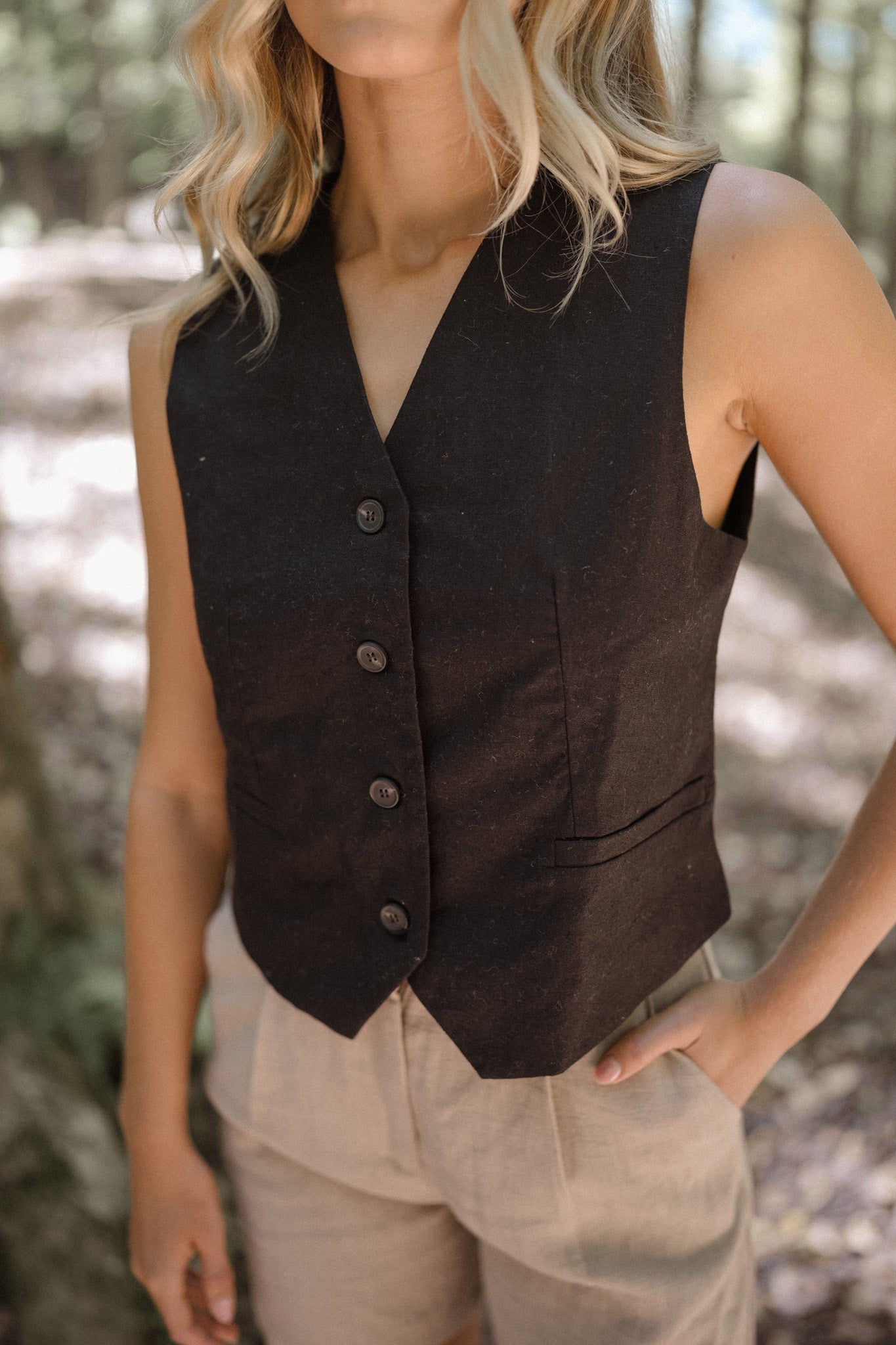 Daniela Linen Vest