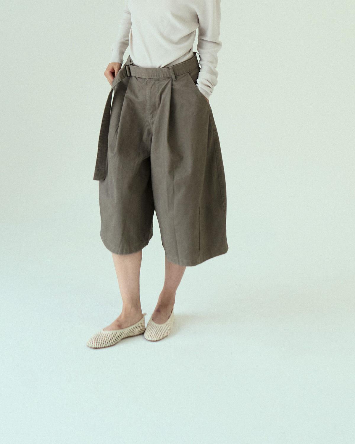 Belted Pleat Trousers