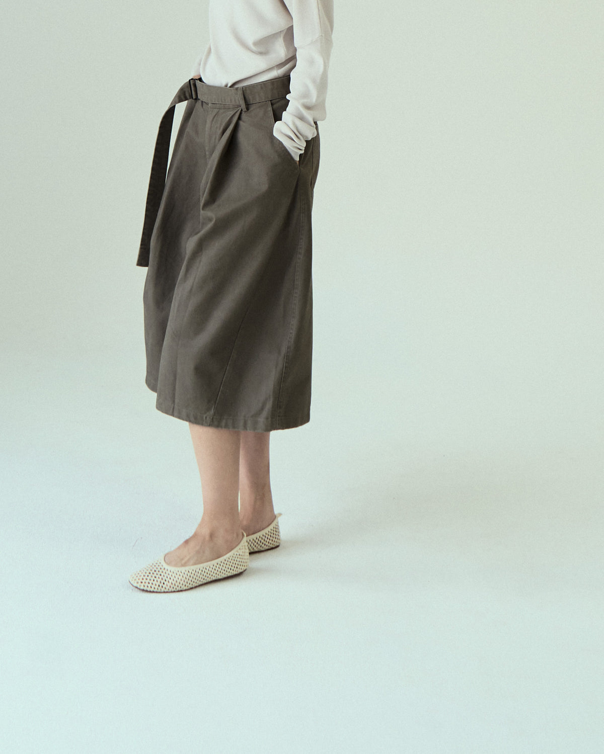 Belted Pleat Trousers