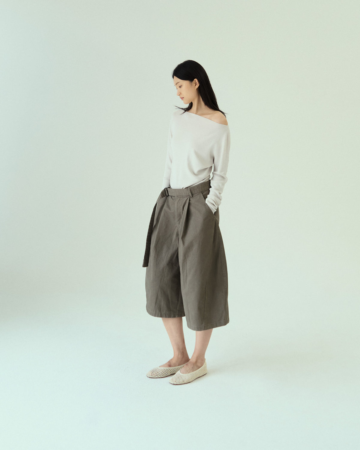 Belted Pleat Trousers