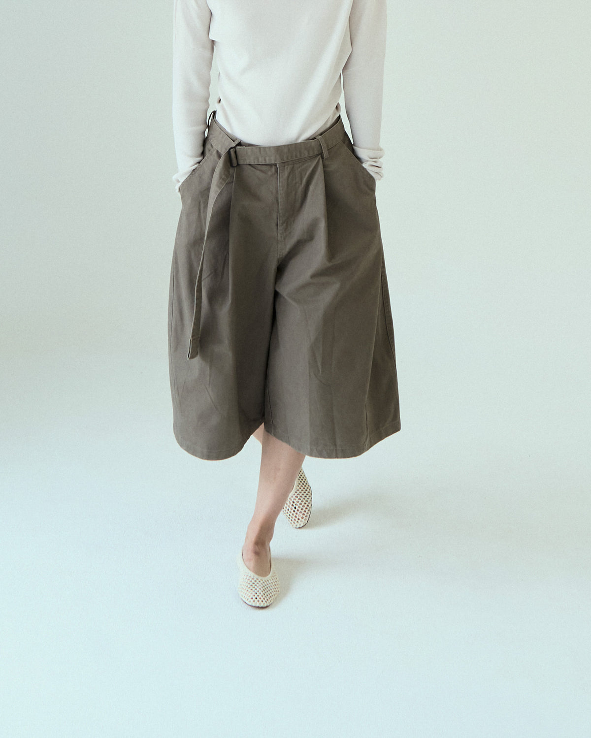 Belted Pleat Trousers