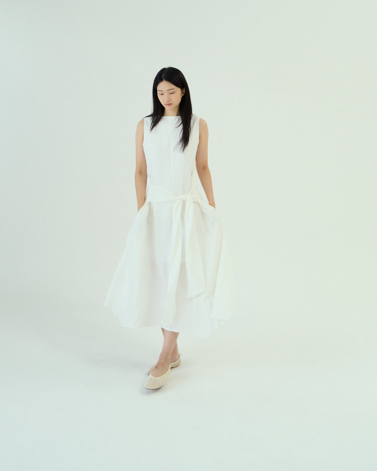 Drape Sash Dress