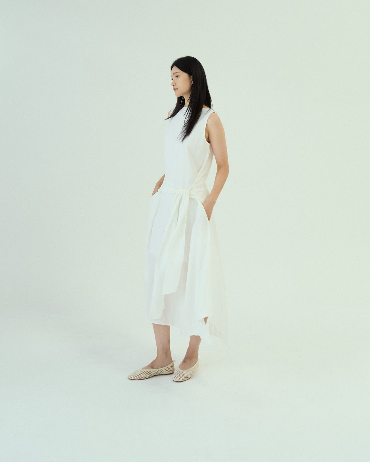 Drape Sash Dress