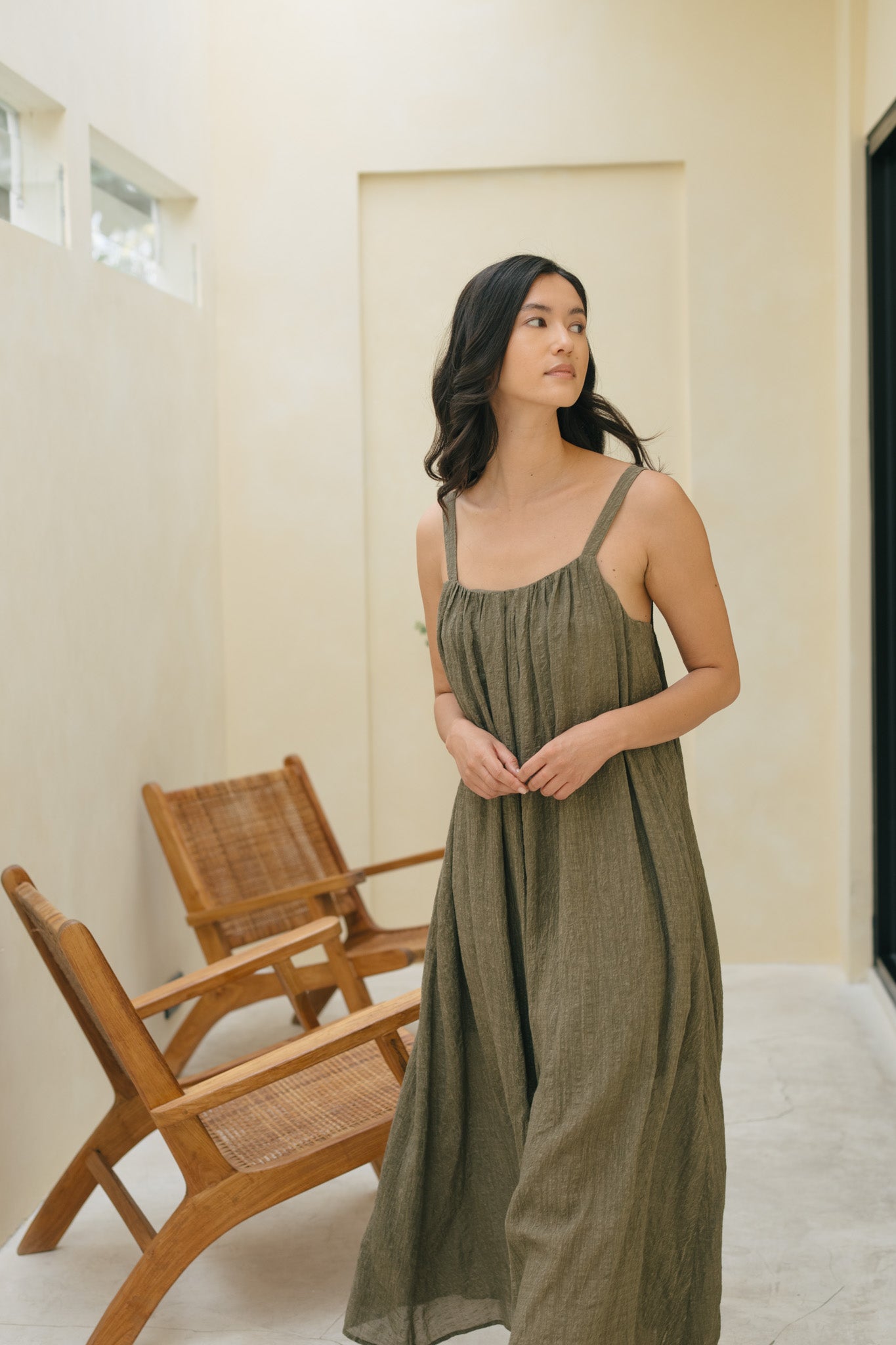 Texture Linen Jumpsuit