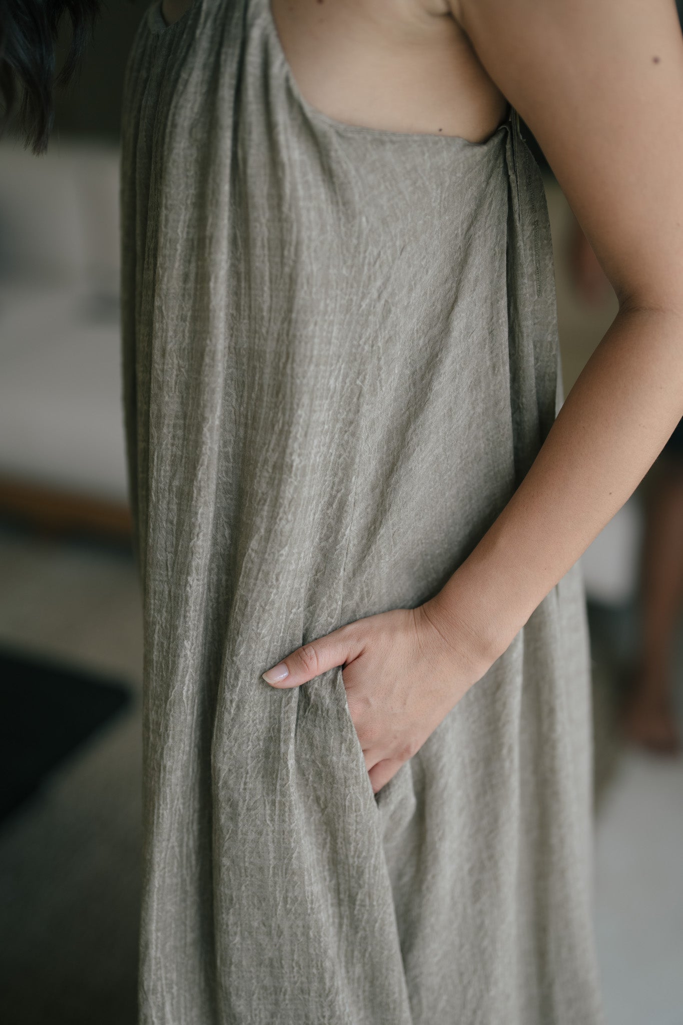 Texture Linen Jumpsuit