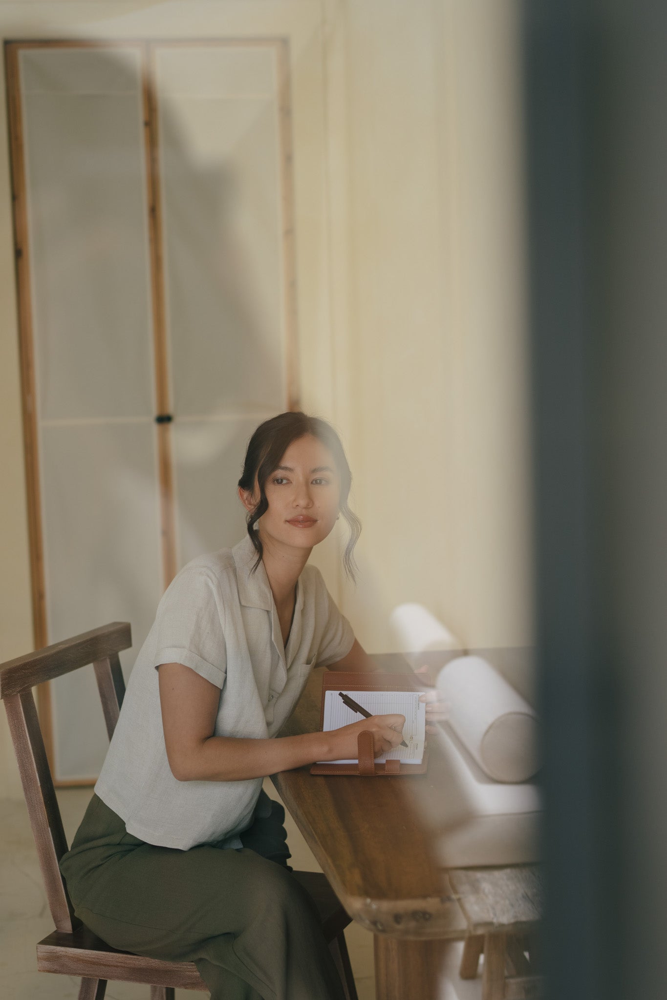 Camp Collar Linen Shirt