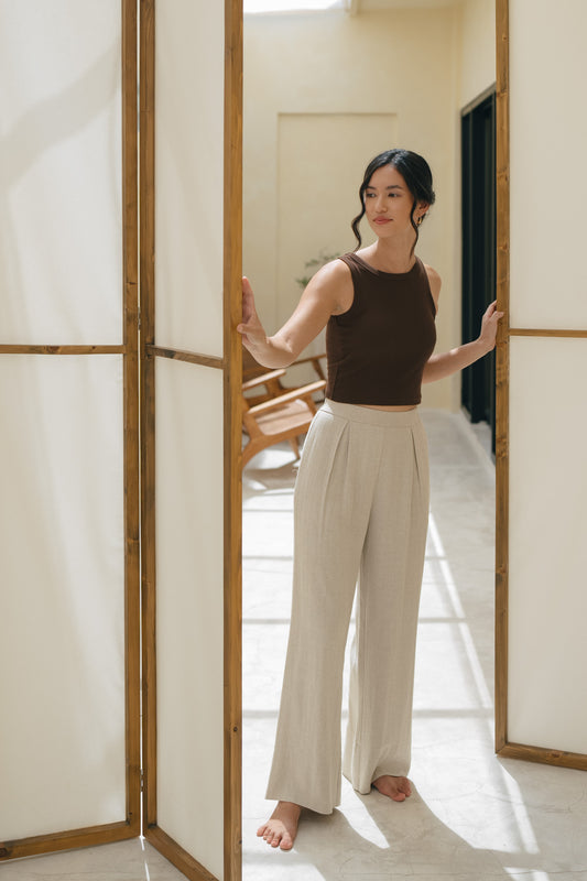 Flare Linen Trousers