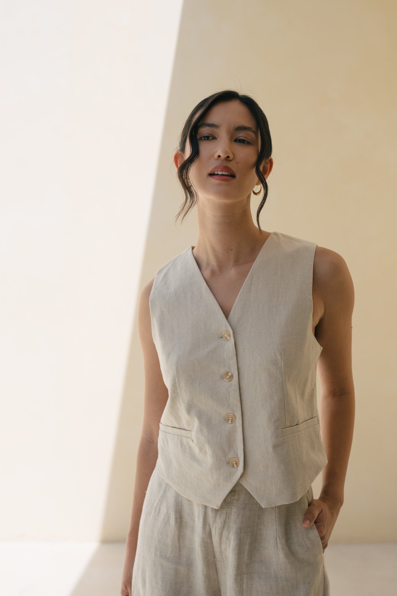 Daniela Linen Vest