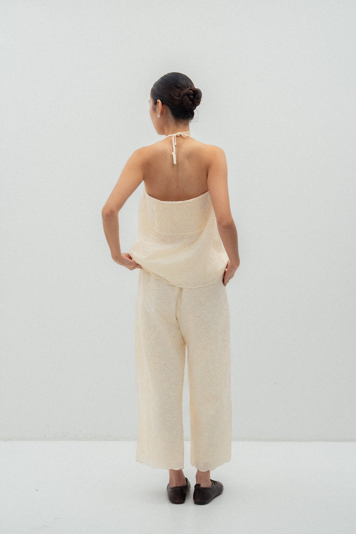 Embroidery Cotton Trousers