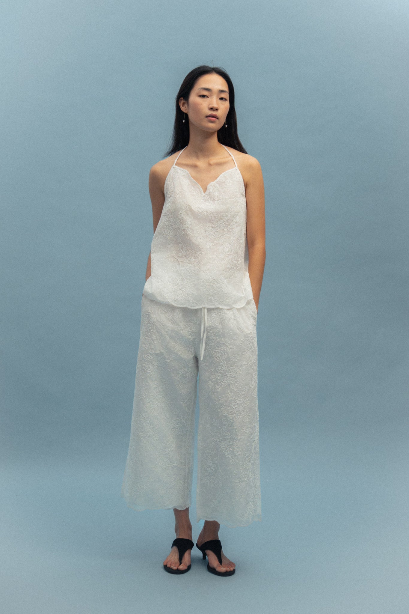 Embroidery Cotton Trousers