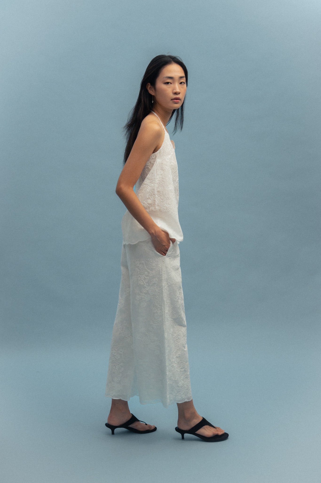 Embroidery Cotton Trousers