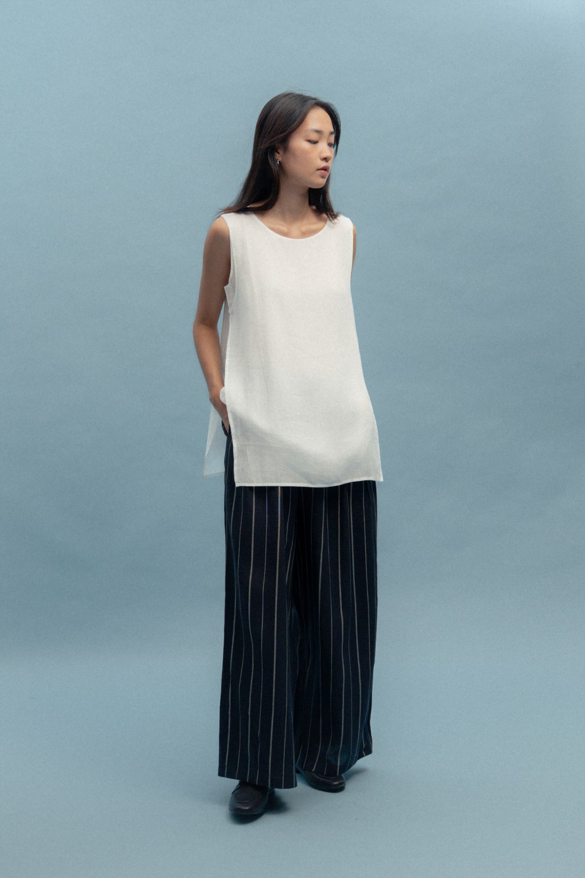 Stripe Flare Trousers