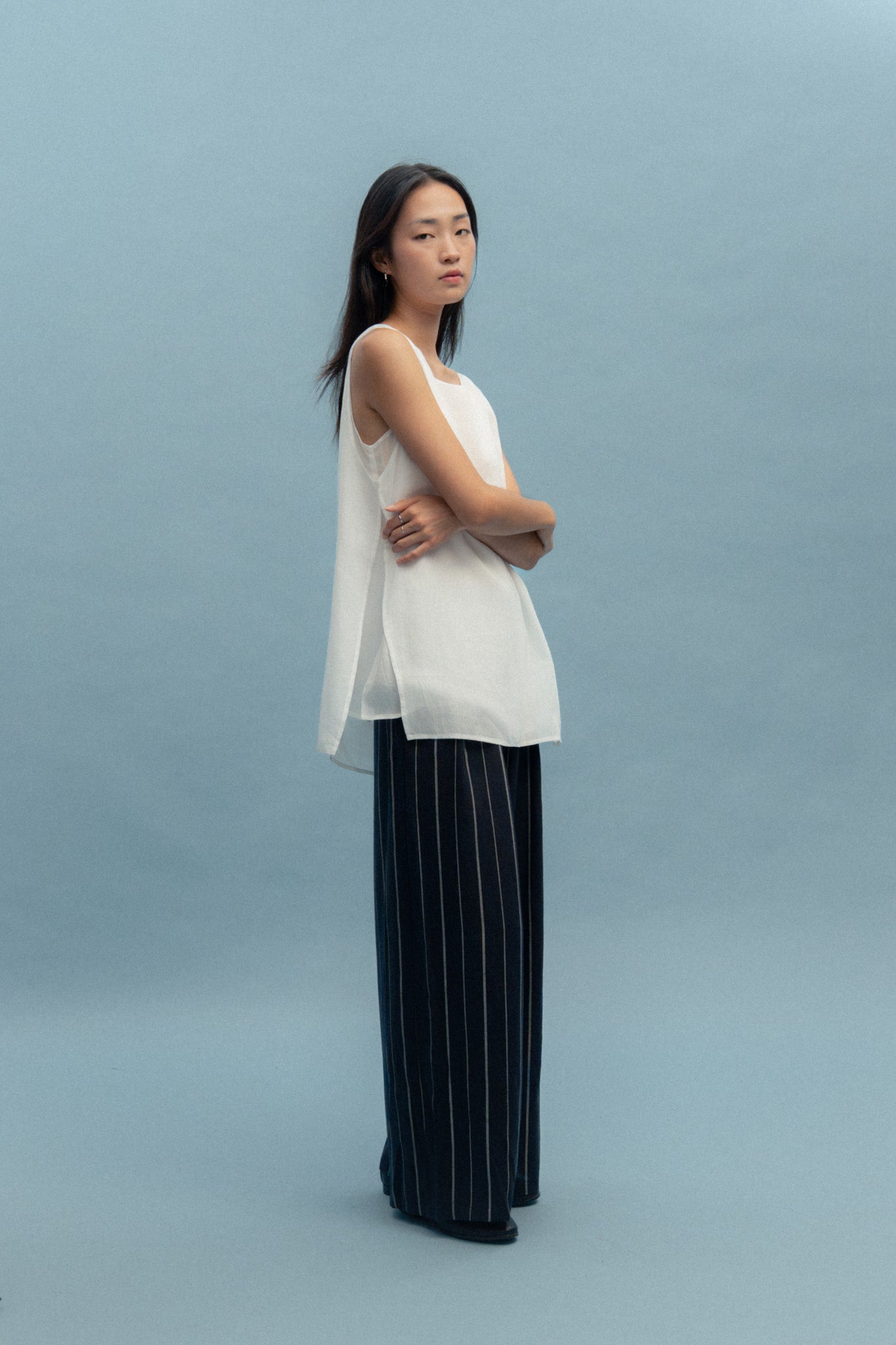 Stripe Flare Trousers