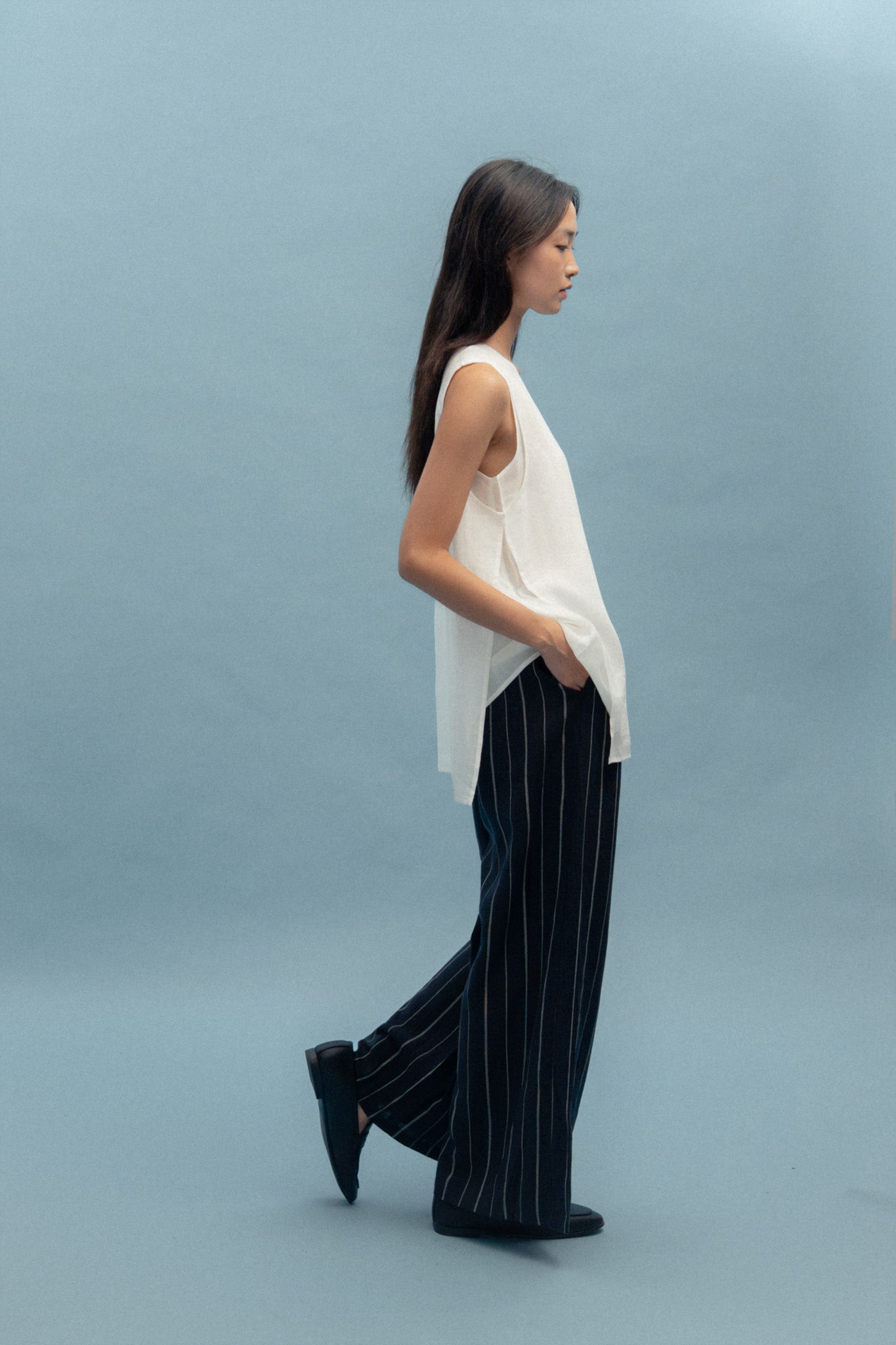 Stripe Flare Trousers