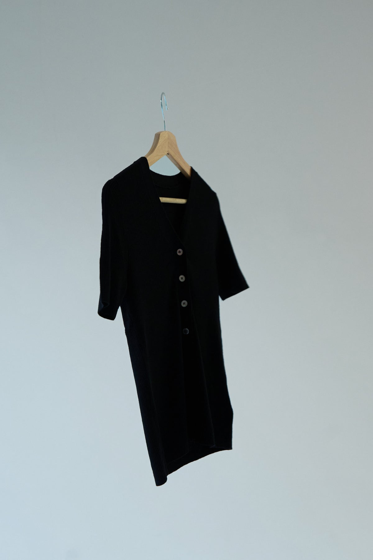 V Neck Button Knit Top
