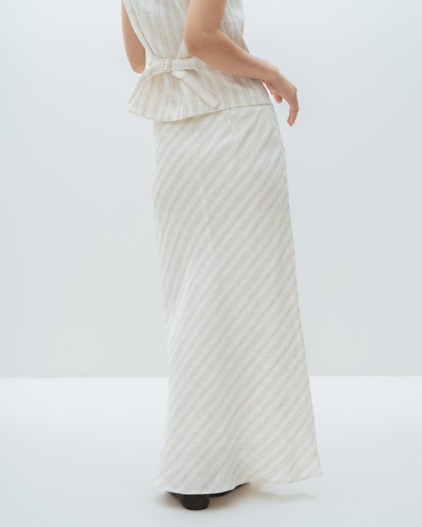 Stripe Linen Skirt