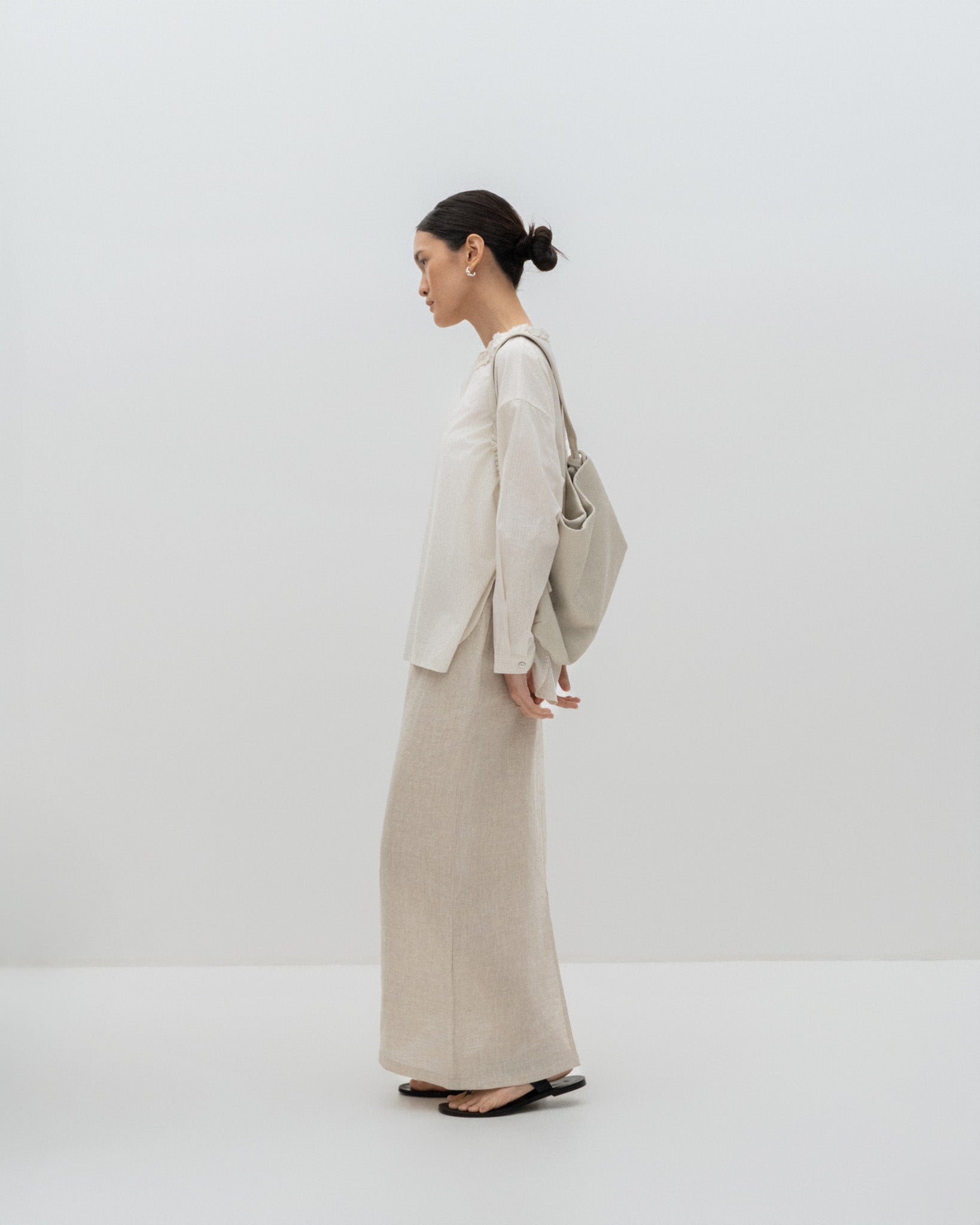Linen Midi Skirt