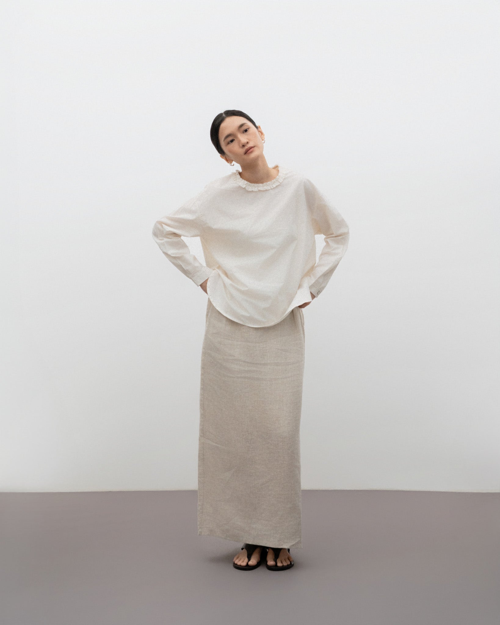 Ruffles Neck Blouse