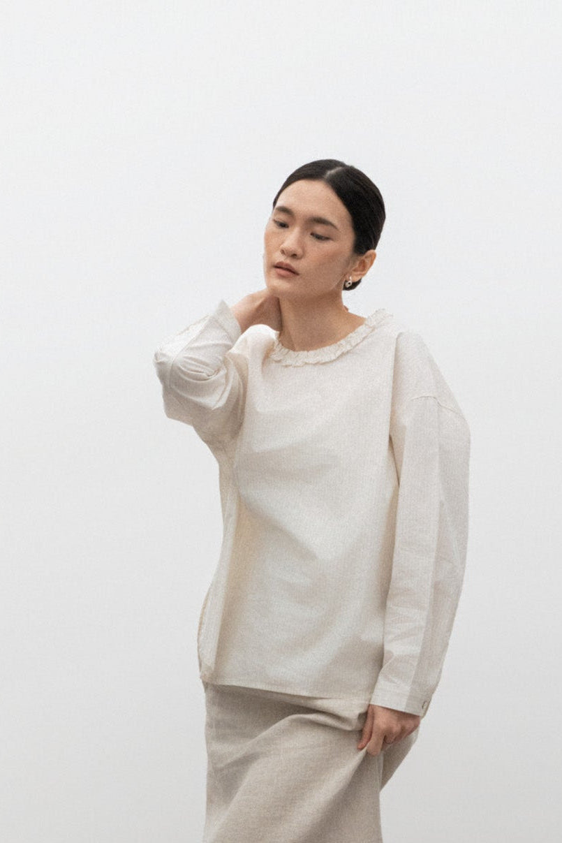 Ruffles Neck Blouse