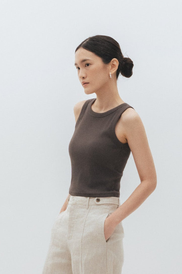 Cropped padded Tank Top