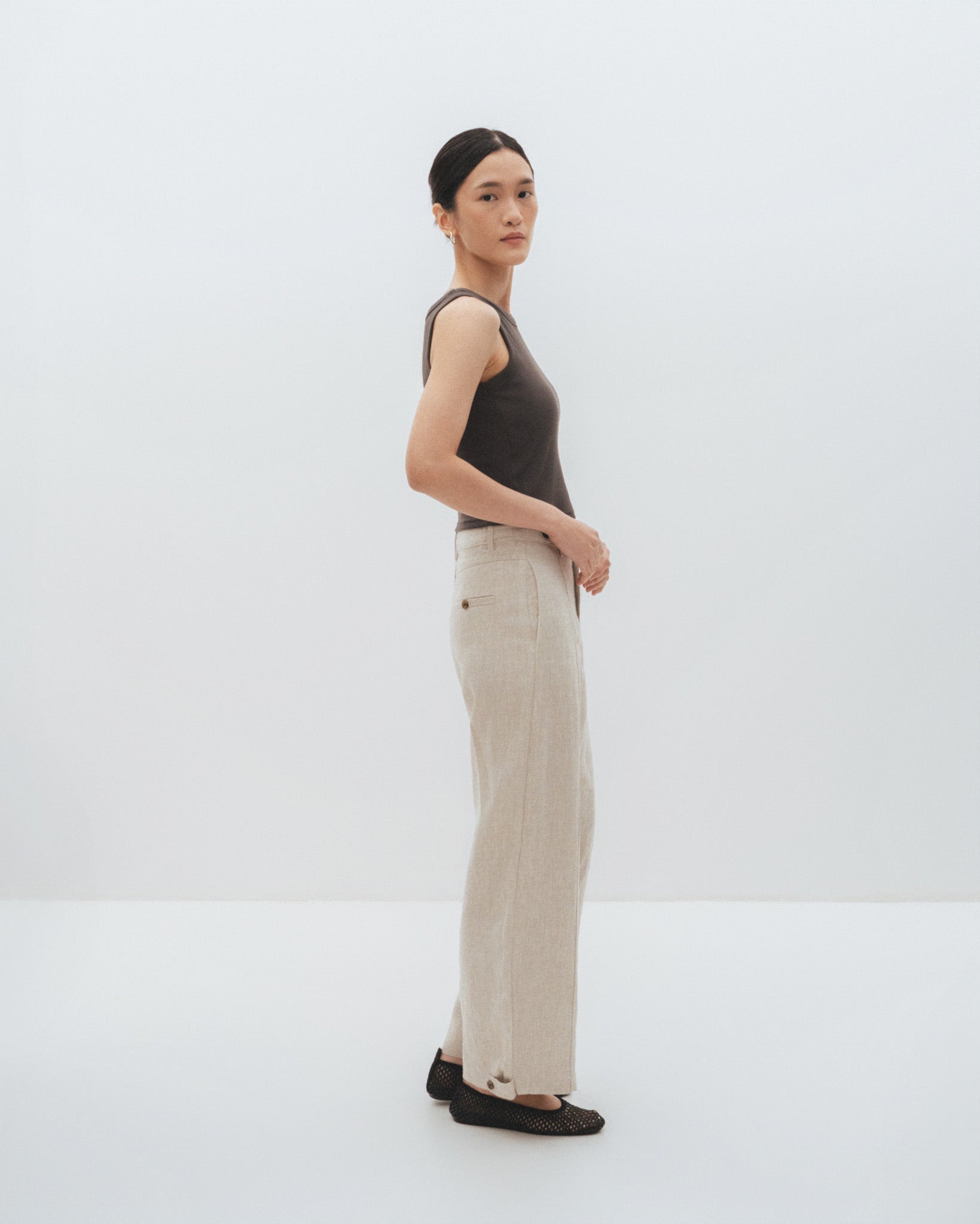 Tapered Linen Trousers